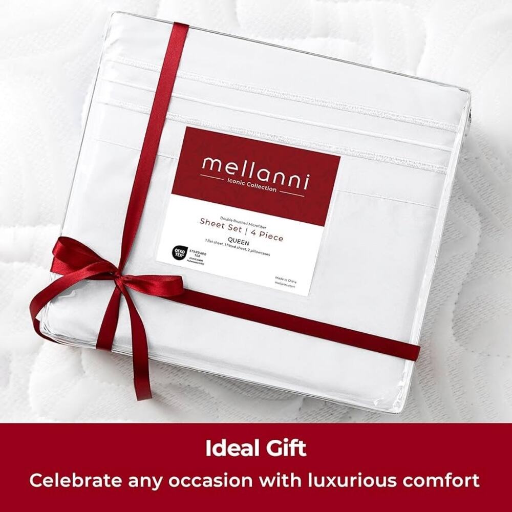 Mellanni Twin Sheets Set - 3 PC Iconic Collection Bedding New